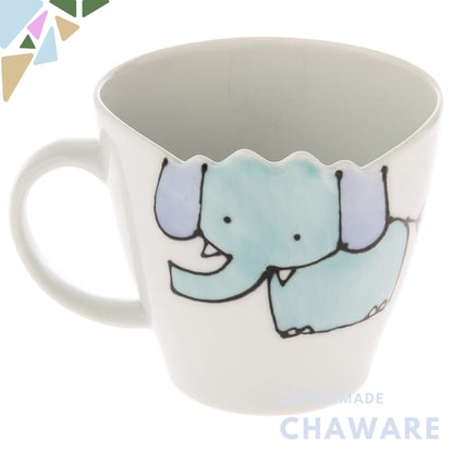 Hasami Ware Mini Mug Cup - Elephant Design 42181