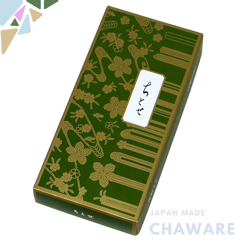 Kyukyodo Chitose Incense Sticks Paper Box - Approximately 75g, 14cm (Multiple Sets)