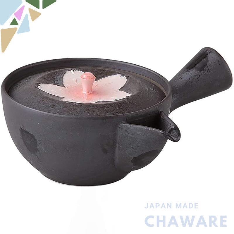 Hanto Hasami Yaki Kōyama Teapot (with strainer) 300ml Luster Sakura 392436 Black