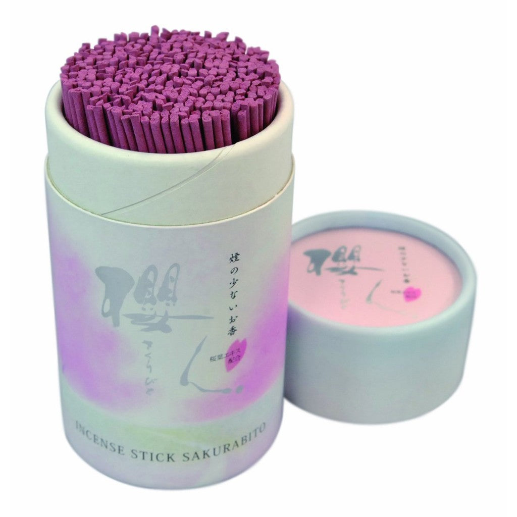 Maruya Murata Incense Sakura-Style Cylinder Mini Size with Cherry Leaf Extract 90g