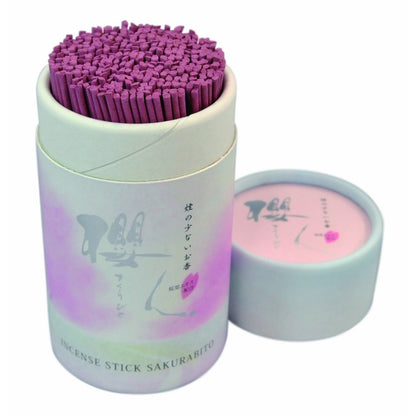 Maruya Murata Incense Sakura-Style Cylinder Mini Size with Cherry Leaf Extract 90g