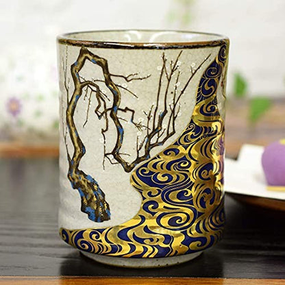 【made in japan】
Large Yunomi Kutani Ware Yunomi Kōrin Plum Yunomi Tea Bowl Pottery Brand Japanese Tableware Made in Japan