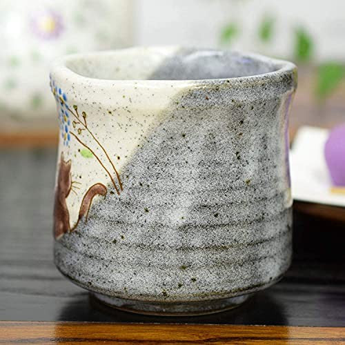 Stylish Yunomi (Japanese Tea Cup) - Kutani Ware, Sunlit Yunomi Chawan, Ceramic, Brand, Japanese Tableware, Made in Japan.