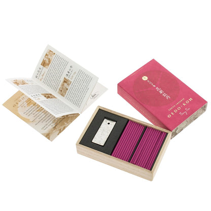 Nippon Kodo Oedo Incense Hanamachi Botan (Flower Town Peony) - 60 Stick Pack with Incense Holder
