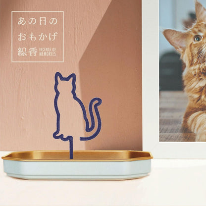 Kameyama Memories of That Day Incense Sticks for Cats, 5 pieces, with a bright floral fragrance, for pet memorials.