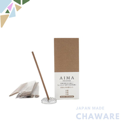 FUJIEI AIMA Scented Stick Incense Collection with Holder - 15 Sticks (7cm) - Perfect for Relaxation and Gift Giving