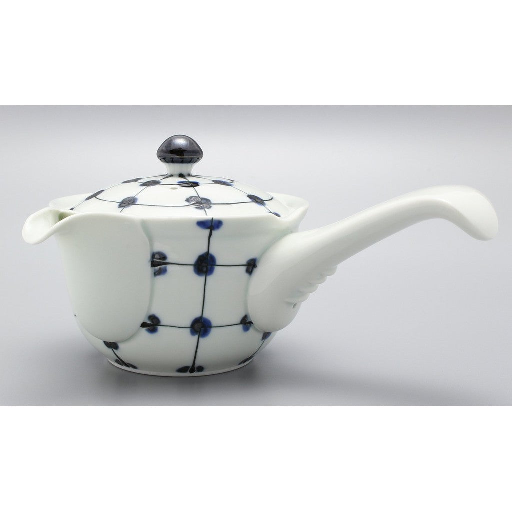 Hasami Ware Fukimine Kiln Dot Grid Teapot (with strainer) 04-069