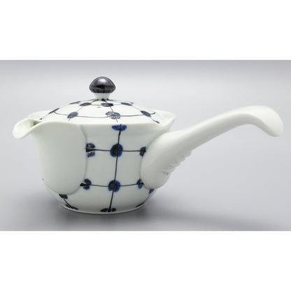 Hasami Ware Fukimine Kiln Dot Grid Teapot (with strainer) 04-069
