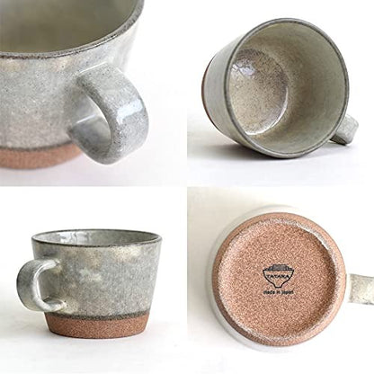 Tatara Mug Pair Set (2 Pieces) in Gift Box, Gift, Mino Ware, Microwave & Dishwasher Safe, 350ml, Wide Mouth, Red Clay, Glazed Finish, Made in Japan, 020411
