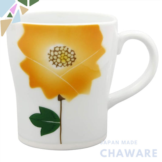 Hamato Hasami Ware Tenryu Kiln Buki Hana Lightweight Mug Yellow 401701 290ml