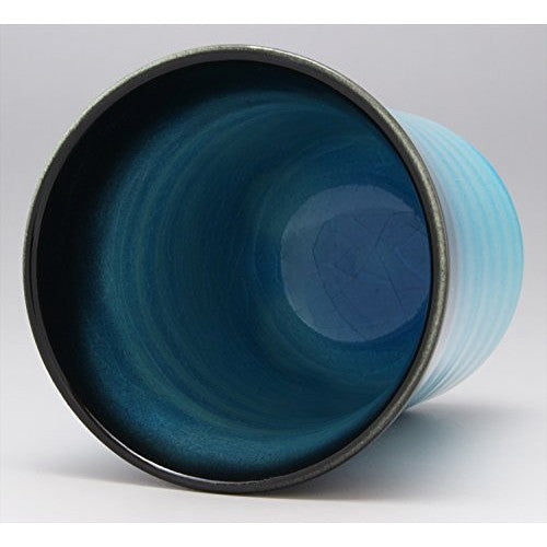 Minoyaki Higashiyama Kiln "Turquoise Blue" Tea Cup, Capacity approximately 190ml, Dimensions approximately 7cm in diameter × 9.5cm in height, Stylish Japanese Tableware, Made in Japan, 551-0062.