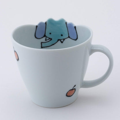Hasami Ware Mini Mug Cup - Elephant Design 42181