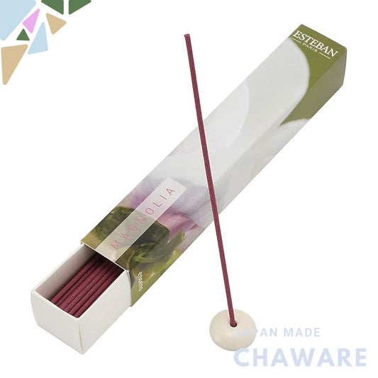 Esteban Esprit de Nature Magnolia Sticks (40 pieces) with incense holder - Made in Japan.