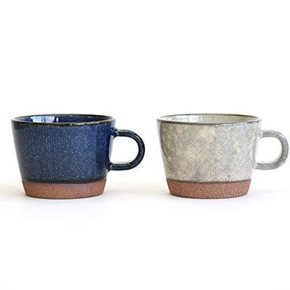 Tatara Mug Pair Set (2 Pieces) in Gift Box, Gift, Mino Ware, Microwave & Dishwasher Safe, 350ml, Wide Mouth, Red Clay, Glazed Finish, Made in Japan, 020411