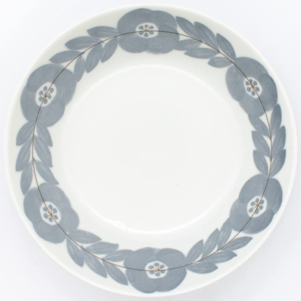 "Aito Blossom Collection - Lightweight Japanese Tableware, Navy Bowl & Grey Mug, Microwave and Dishwasher Safe"