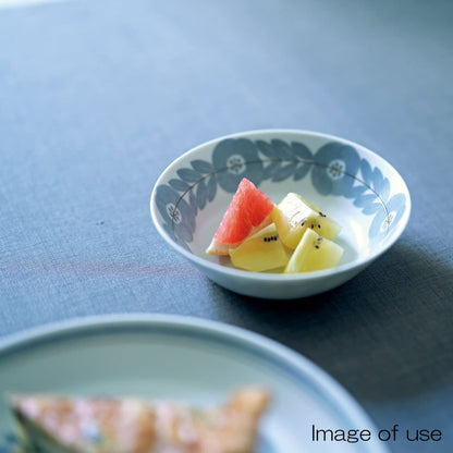 "Aito Blossom Collection - Lightweight Japanese Tableware, Navy Bowl & Grey Mug, Microwave and Dishwasher Safe"
