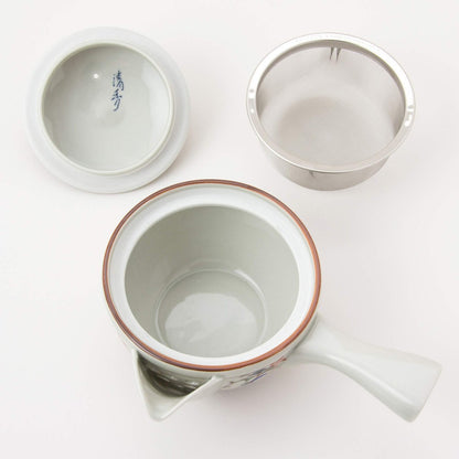 Nishikai Toki Hasami Ware Su雀口中急須 (medium teapot) Kinsouka pattern 66390