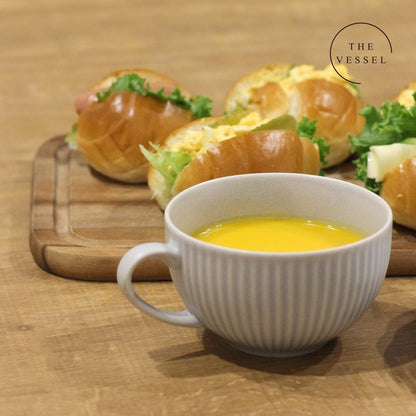 OGURA The Vessel Lightweight Soup Cup Mug Set (390ml) - Microwave & Dishwasher Safe, Made in Japan, 2-Piece Set (Various Colors)