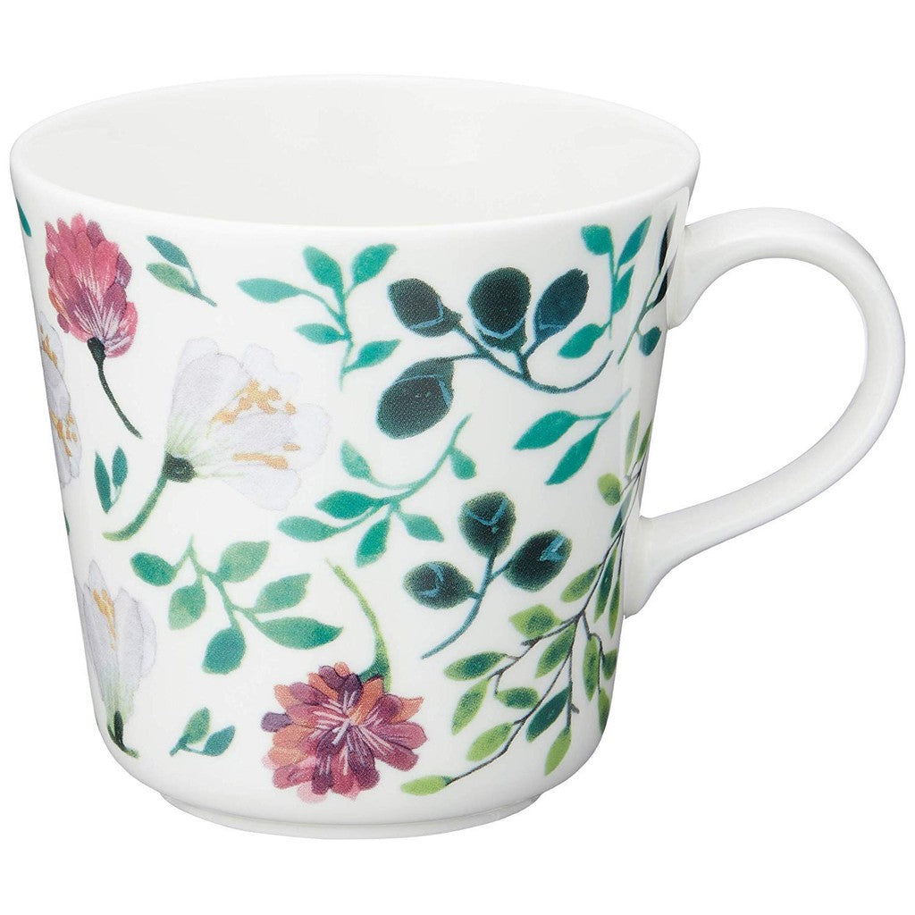 NARUMI Mug Anna Emilia Grandmother's Bouquet 340cc Green Floral Clover Crocus Cute Large Mother's Day Gift Microwave Safe Dishwasher Safe Comes with Gift Box Wrapped 51857-2923PAZ