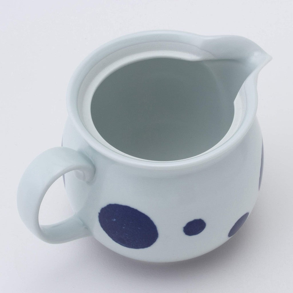 Hasami Porcelain Teapot with Round Pattern (Super Stainless Steel Infuser) - 450ml Capacity, Made in Japan