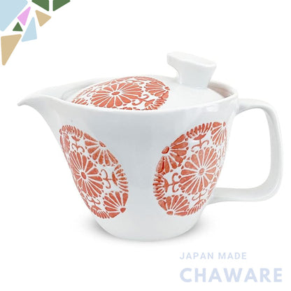 J-kitchens Kunzan Kiln Teapot, Small, Hasami Ware, Made in Japan, 240ml, Suitable for 1 to 2 People, with Tea Strainer, 