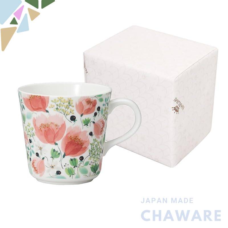 NARUMI Anna Emilia Mug 340cc Thank You Floral Pattern Cute Large Size Wedding Gift Mother's Day Present Microwave Safe D