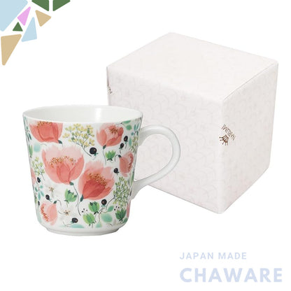 NARUMI Anna Emilia Mug 340cc Thank You Floral Pattern Cute Large Size Wedding Gift Mother's Day Present Microwave Safe D