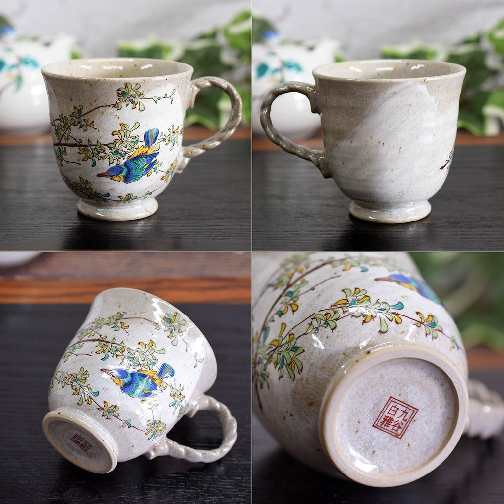 Waza no Kura Kutani-yaki Kasawari Mug - Premium Japanese Crafted Ceramic Tableware - Perfect Birthday Gift