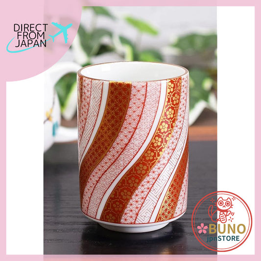 【made in japan】
Waza no Kura Stylish Kutani Porcelain High-Quality Tea Cup with Kinrande Pattern Ceramic Japanese Tablew