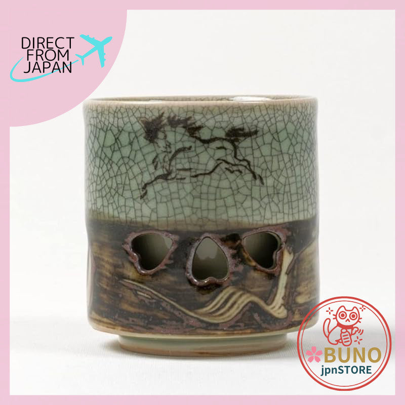 【made in japan】
Ohori Soma-yaki Matsunaga-gama Double Tea Cup (2.6 sun)