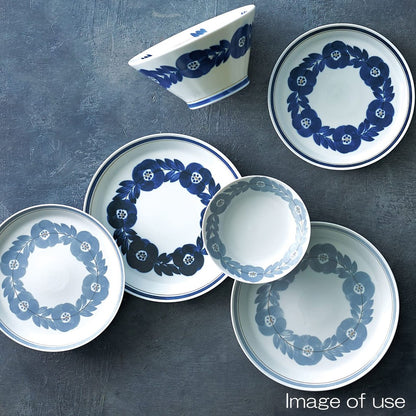 "Aito Blossom Collection - Lightweight Japanese Tableware, Navy Bowl & Grey Mug, Microwave and Dishwasher Safe"
