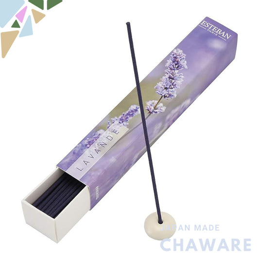 Esteban Esprit de Nature Lavender Sticks 40 pieces with incense holder, Made in Japan.