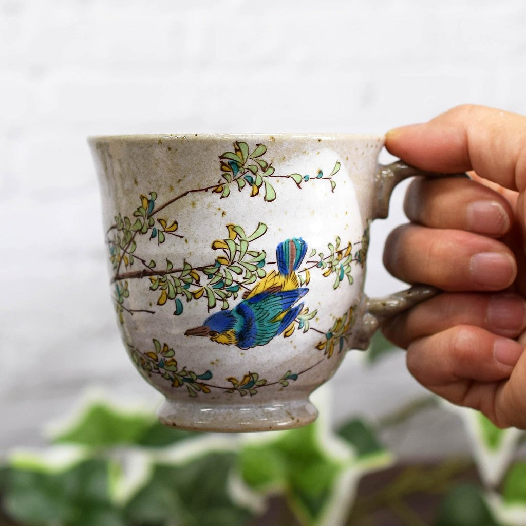 Waza no Kura Kutani-yaki Kasawari Mug - Premium Japanese Crafted Ceramic Tableware - Perfect Birthday Gift