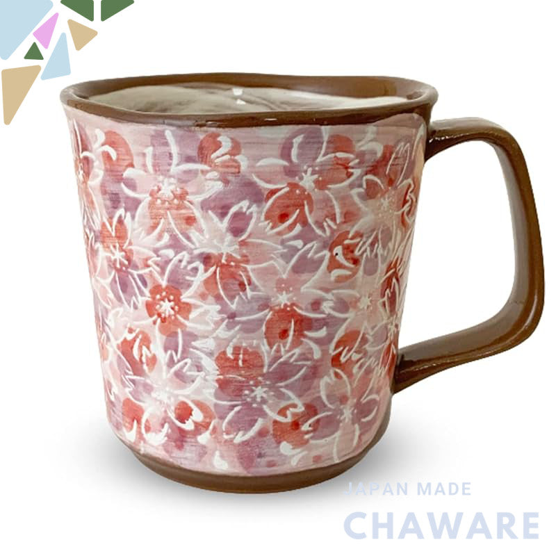 J-kitchens Studio Sho - Large Pink Mug, Full Bloom, Hasami Porcelain, Made in Japan / 179041
