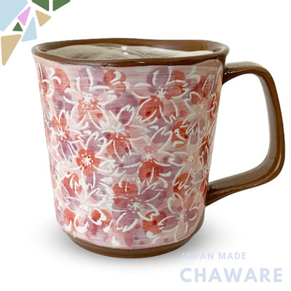 J-kitchens Studio Sho - Large Pink Mug, Full Bloom, Hasami Porcelain, Made in Japan / 179041