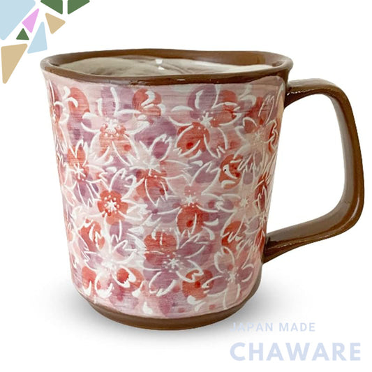 J-kitchens Studio Sho - Large Pink Mug, Full Bloom, Hasami Porcelain, Made in Japan / 179041