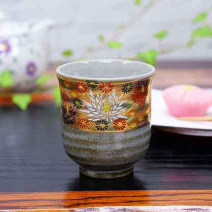 【made in japan】
Stylish Yunomi (Japanese tea cup) - Kutani ware, Honkan-kazume, ceramic, brand, Japanese tableware, made in Japan.
