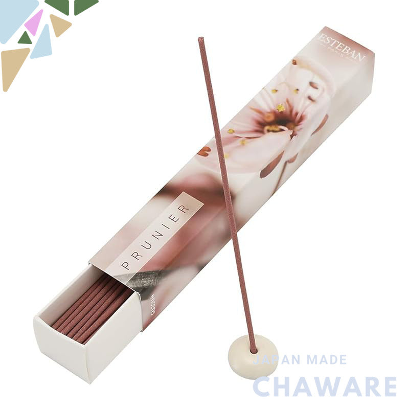 Esteban Esprit de Nature Plum Sticks 40 Pieces with Incense Holder Made in Japan