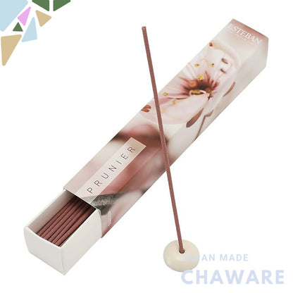 Esteban Esprit de Nature Plum Sticks 40 Pieces with Incense Holder Made in Japan