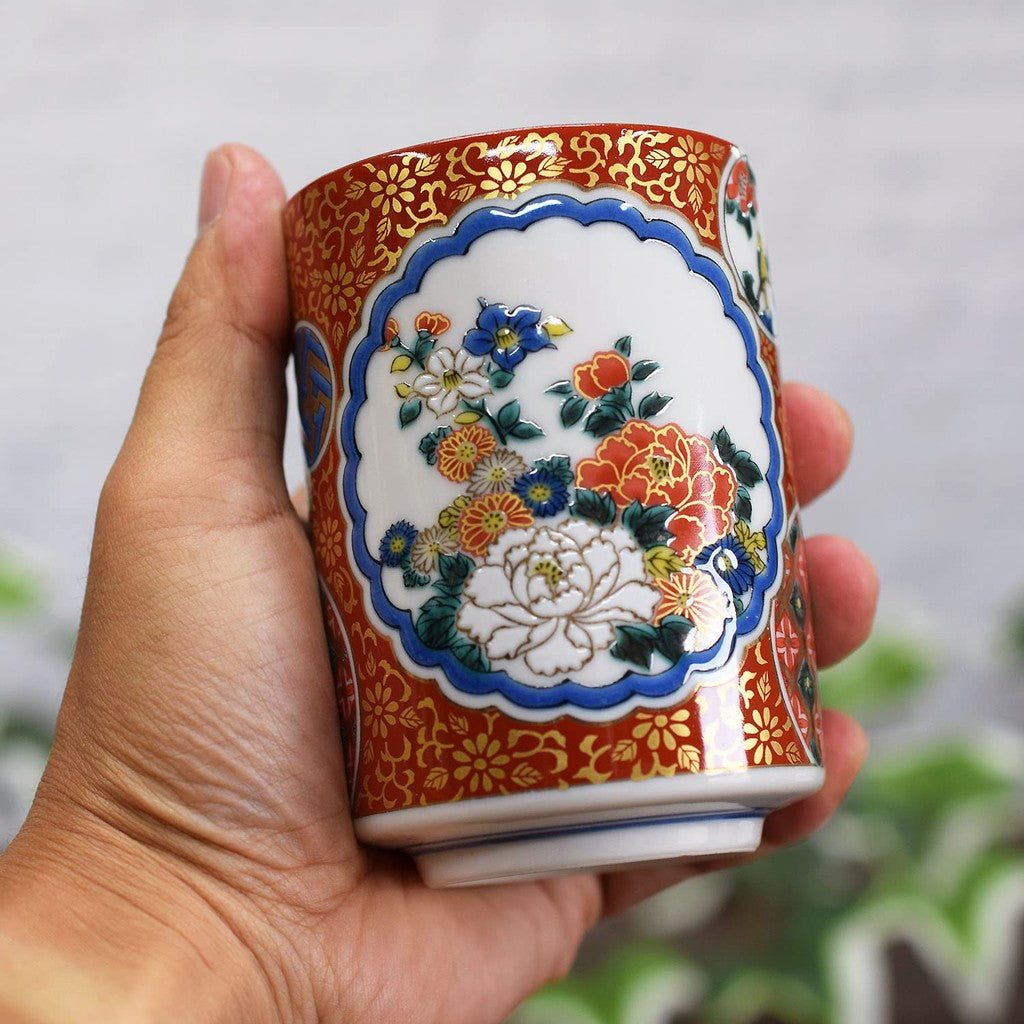 【made in japan】
Waza no Kura Stylish Kutani Ceramics High-Quality Tea Cup Shozan Pottery Japanese Tableware Made in Japan