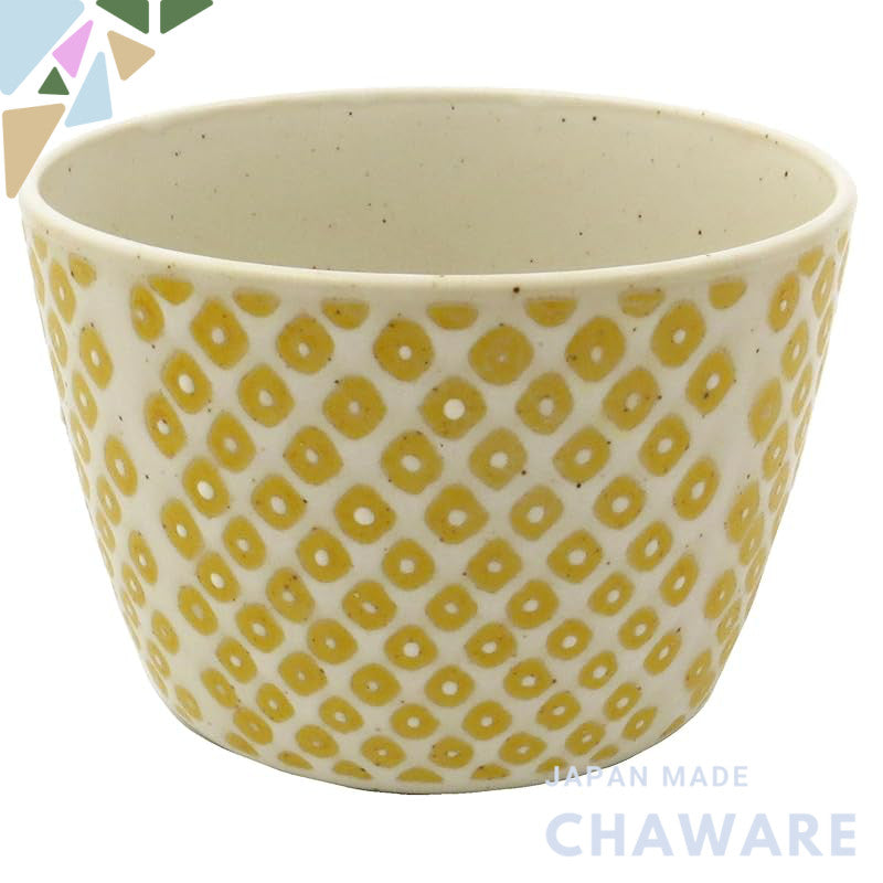 Hasami Porcelain Nishiyama Kiln Frosted Kanoko Long Cup - Yellow, 320ml, Microwave and Dishwasher Safe, Made in Japan