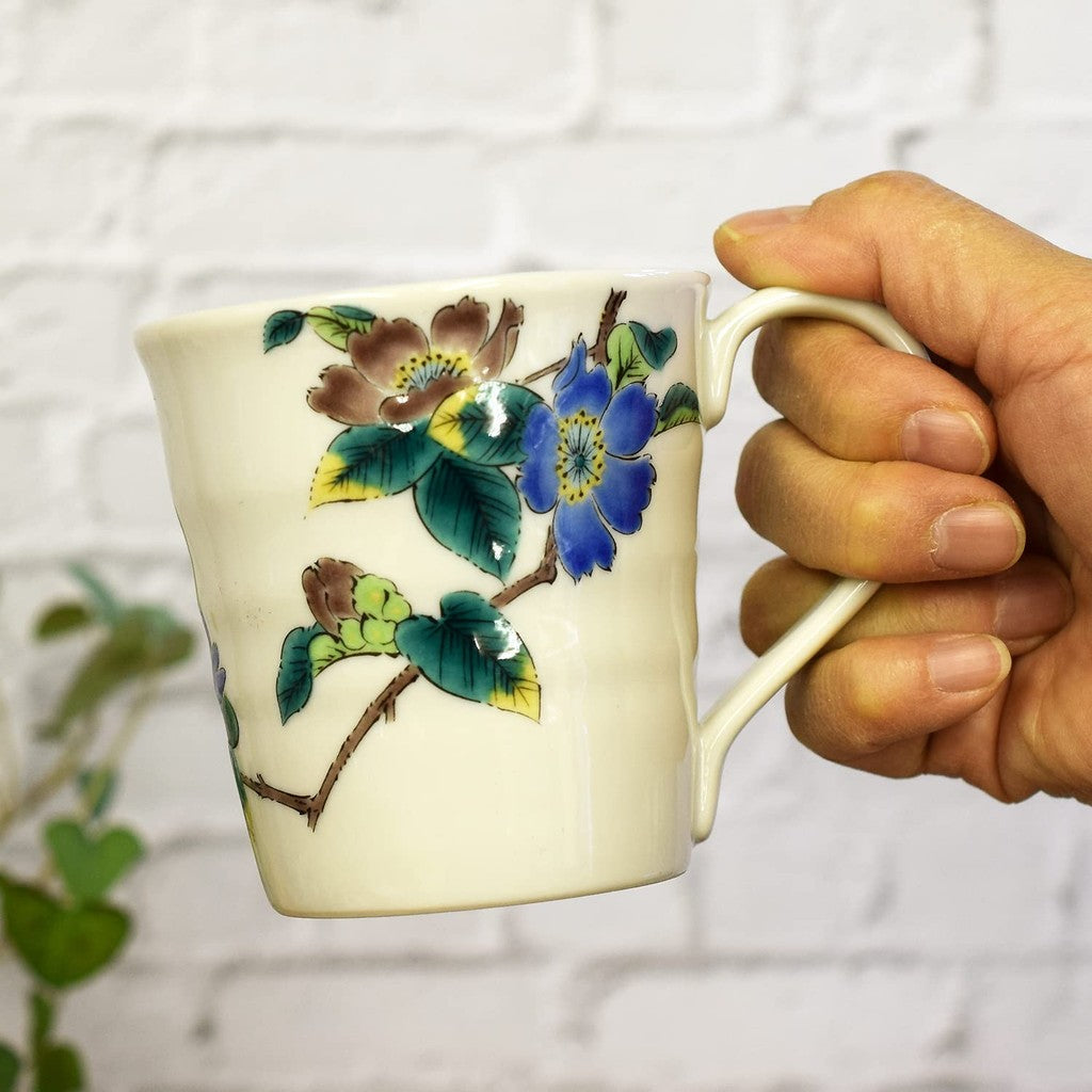 Stylish Mug Tableware Kutani Porcelain Mug Camellia Ceramic High-Quality Brand Made in Japan