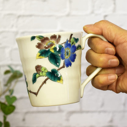 Stylish Mug Tableware Kutani Porcelain Mug Camellia Ceramic High-Quality Brand Made in Japan