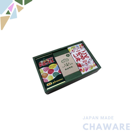Kameyama Retro Gift B Collaboration Incense: Sakuma Confectionery Sakuma Drops & Strawberry Milk + 10-Minute Candle Ince