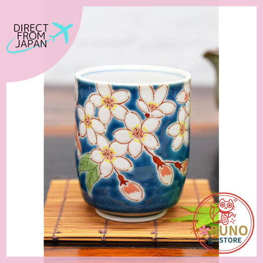 【made in japan】
Waza no Kura Kutani Ware Teacup Sakura Stylish Tea Cup Ceramics Brand Japanese Tableware Gift for Celebr