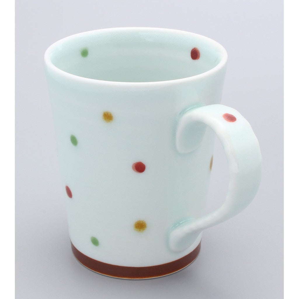 Hasami Porcelain Jouyama Kiln Colorful Polka Dot Mug - Blue & Red