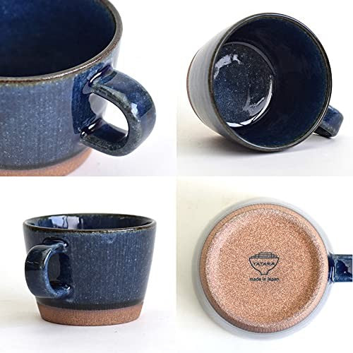 Tatara Mug Pair Set (2 Pieces) in Gift Box, Gift, Mino Ware, Microwave & Dishwasher Safe, 350ml, Wide Mouth, Red Clay, Glazed Finish, Made in Japan, 020411