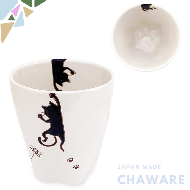 J-kitchens Workshop Sho~ Koneko Paw Cup, Kuro, Hasami Ware, Made in Japan