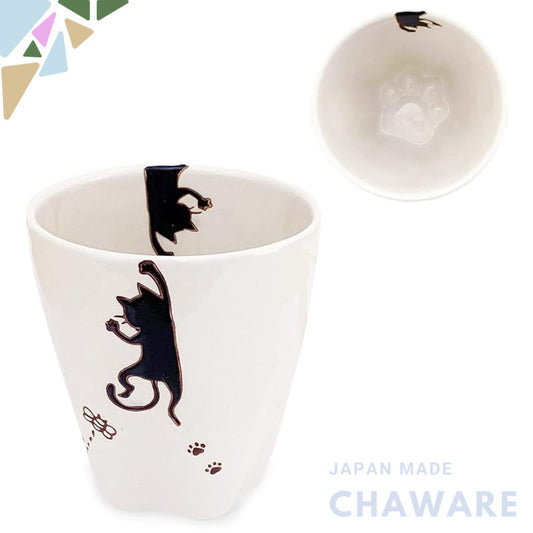 J-kitchens Workshop Sho~ Koneko Paw Cup, Kuro, Hasami Ware, Made in Japan