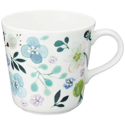 NARUMI Mug Anna Emilia Clover Garden 340cc Green Floral Clover Cute Large Mother’s Day Gift Microwave and Dishwasher Safe with Gift Box Wrapped 51854-2923PAZ